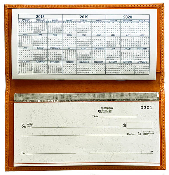Basic Genuine Leather Checkbook Cover - A&A Creative Designs