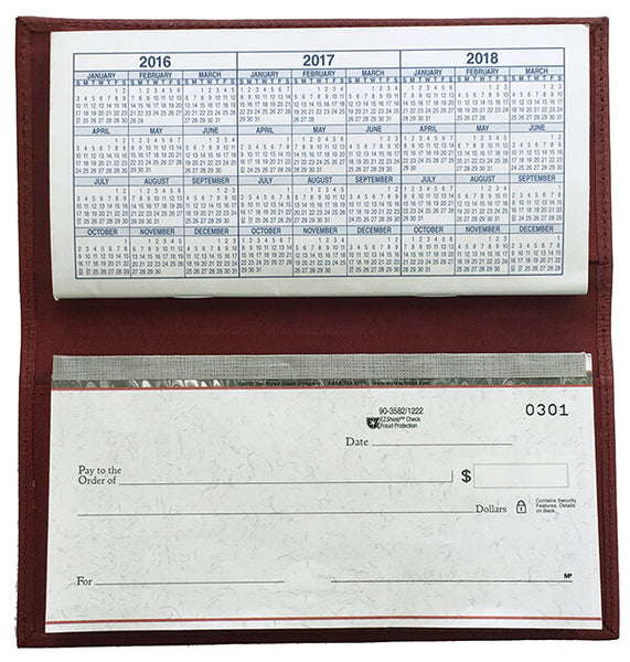 Basic Genuine Leather Checkbook Cover - A&A Creative Designs