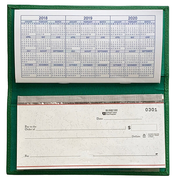 Basic Genuine Leather Checkbook Cover - A&A Creative Designs