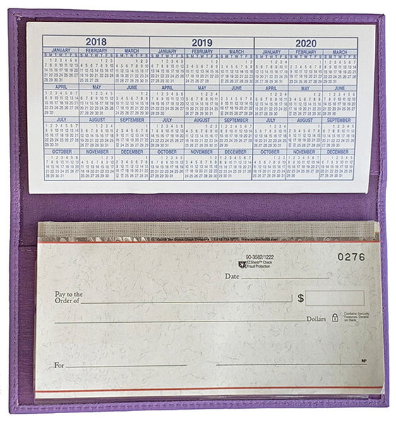 Basic Genuine Leather Checkbook Cover - A&A Creative Designs