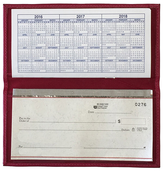 Basic Genuine Leather Checkbook Cover - A&A Creative Designs