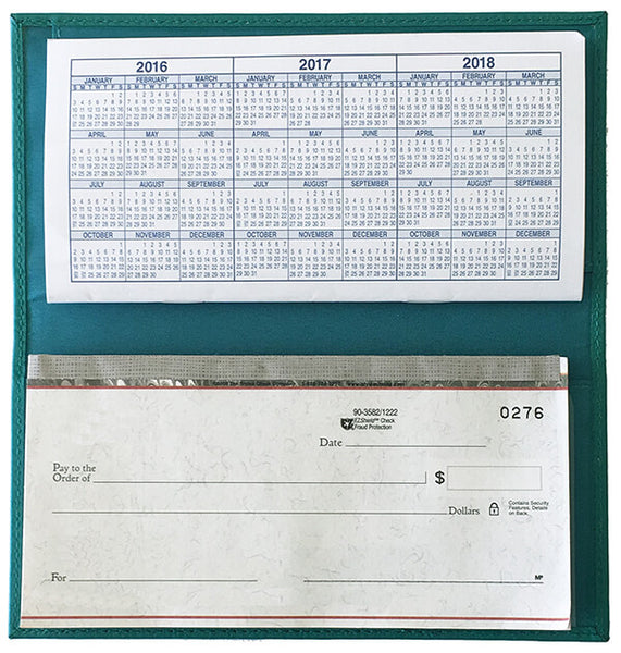 Basic Genuine Leather Checkbook Cover - A&A Creative Designs