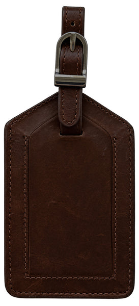 Genuine Top Grain Leather Luggage Tag