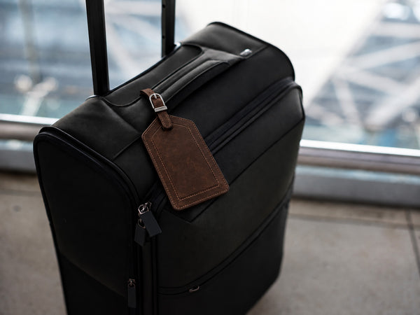 Genuine Top Grain Leather Luggage Tag