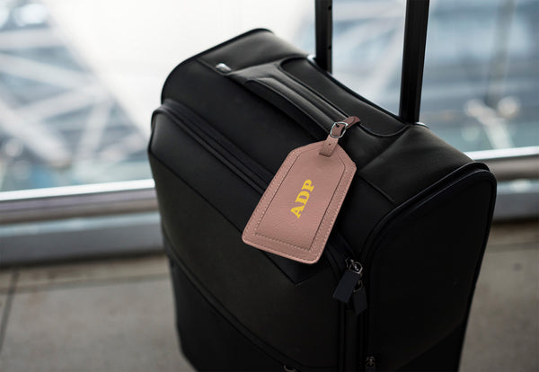 Personalized Monogrammed Leather Luggage Tag - A&A Creative Designs