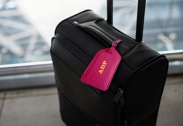 Personalized Monogrammed Leather Luggage Tag - A&A Creative Designs
