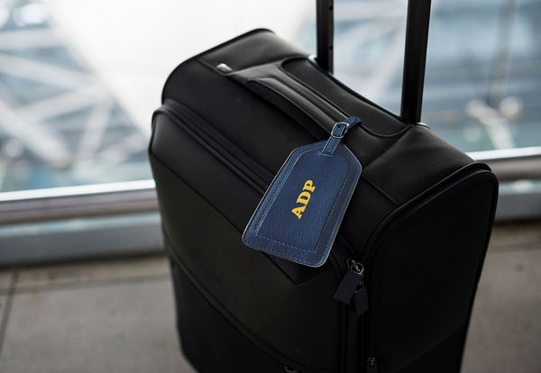 Personalized Monogrammed Leather Luggage Tag - A&A Creative Designs