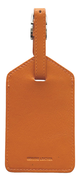 Personalized Monogrammed Leather Luggage Tag