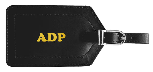 Personalized Monogrammed Leather Luggage Tag