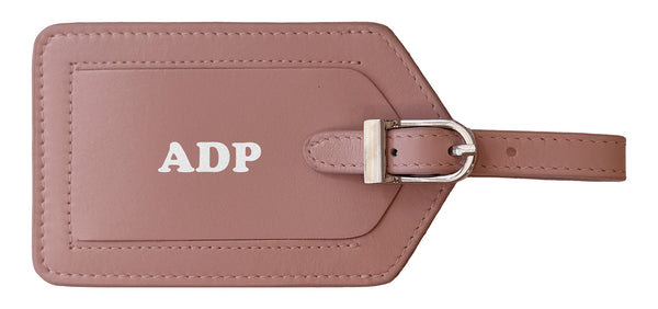Personalized Monogrammed Leather Luggage Tag