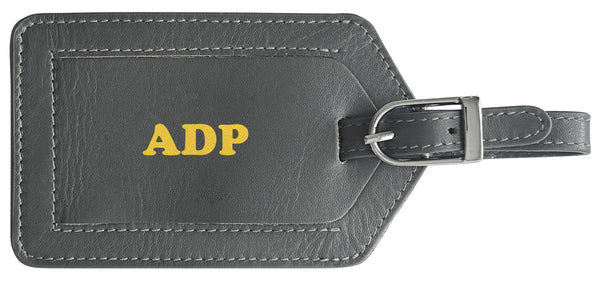 Personalized Monogrammed Leather Luggage Tag