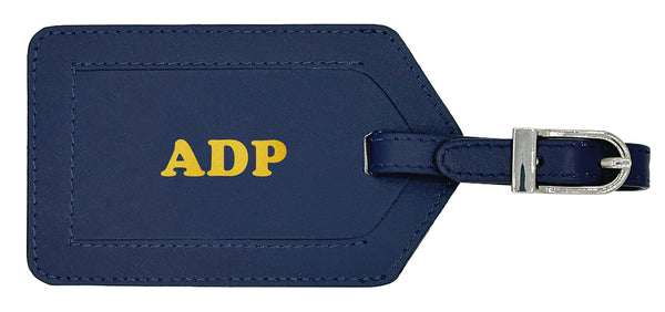 Personalized Monogrammed Leather Luggage Tag