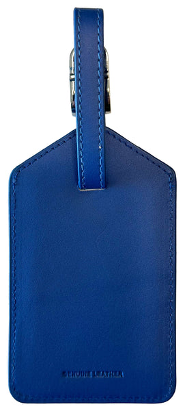 Personalized Monogrammed Leather Luggage Tags - 4 Pack