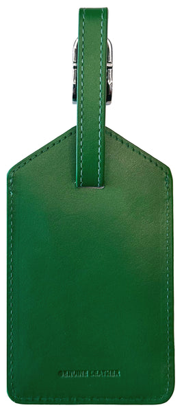 Personalized Monogrammed Leather Luggage Tags - 3 Pack