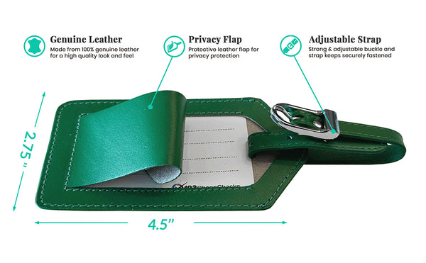 Personalized Monogrammed Leather RFID Passport Cover Holder and Luggage Tag