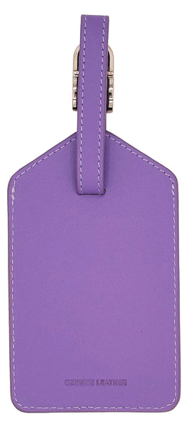 Personalized Monogrammed Leather Luggage Tags - 4 Pack