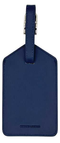 Personalized Monogrammed Leather Luggage Tags - 2 Pack
