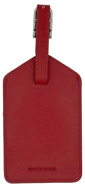 Personalized Monogrammed Leather Luggage Tag