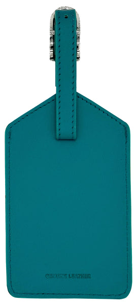Personalized Monogrammed Leather Luggage Tags - 2 Pack