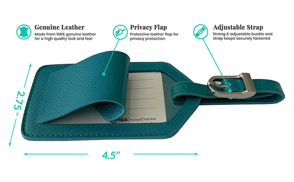 Deluxe Personalized Monogrammed Leather RFID Passport Wallet and Luggage Tag