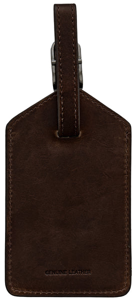 Personalized Monogrammed Leather Luggage Tags - 2 Pack
