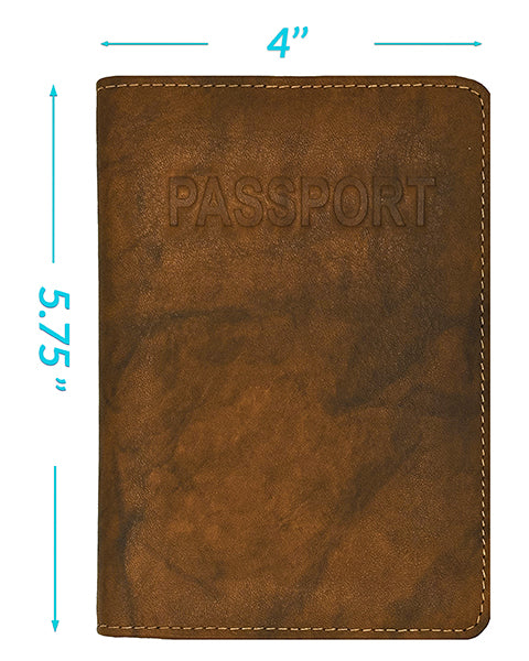Personalized Monogrammed Leather RFID Passport Cover Holder and Luggage Tag - A&A Creative Designs