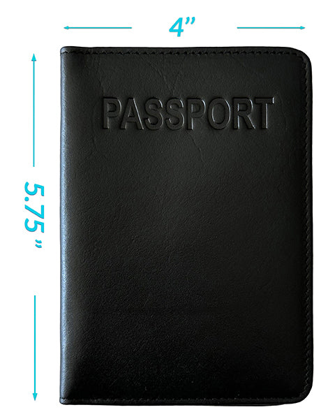 Personalized Monogrammed Leather RFID Passport Cover Holder and Luggage Tag - A&A Creative Designs