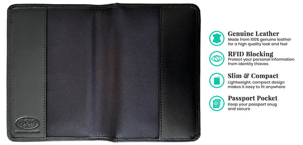 Personalized Monogrammed Leather RFID Passport Cover Holder - A&A Creative Designs