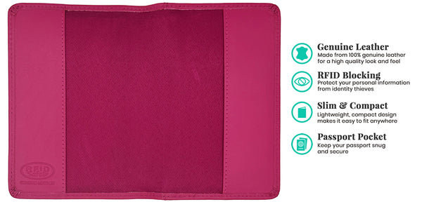 Personalized Monogrammed Leather RFID Passport Cover Holder - A&A Creative Designs