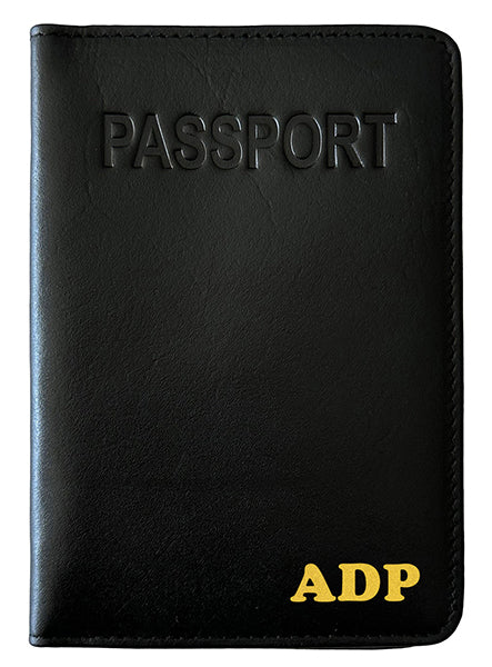 Personalized Monogrammed Leather RFID Passport Cover Holder - A&A Creative Designs