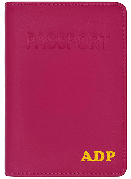 Personalized Monogrammed Leather RFID Passport Cover Holder - A&A Creative Designs