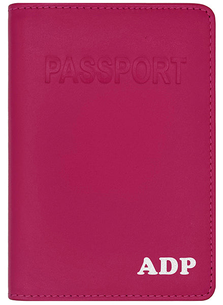 Personalized Monogrammed Leather RFID Passport Cover Holder - A&A Creative Designs