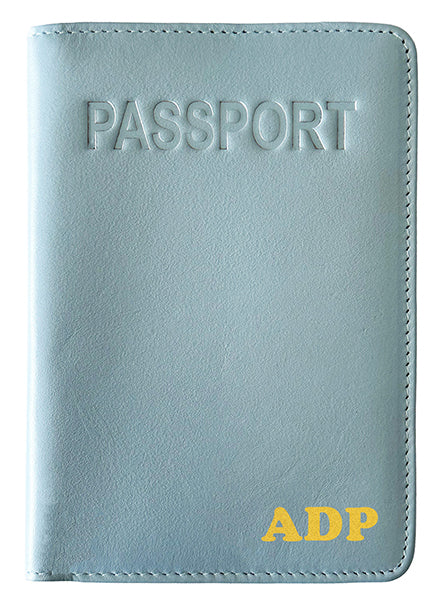 Personalized Monogrammed Leather RFID Passport Cover Holder - A&A Creative Designs
