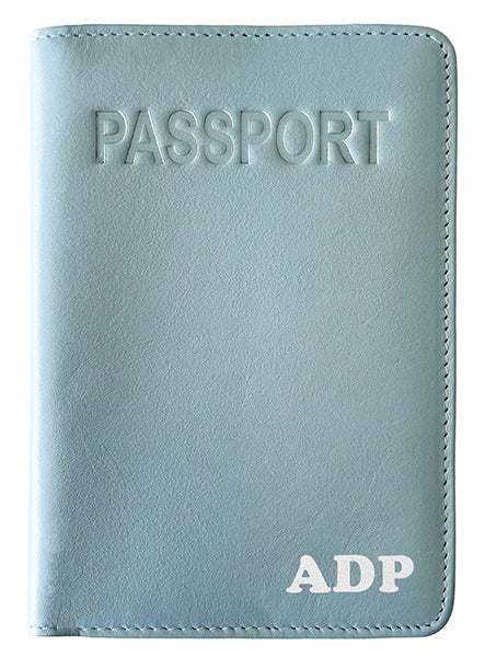 Personalized Monogrammed Leather RFID Passport Cover Holder - A&A Creative Designs
