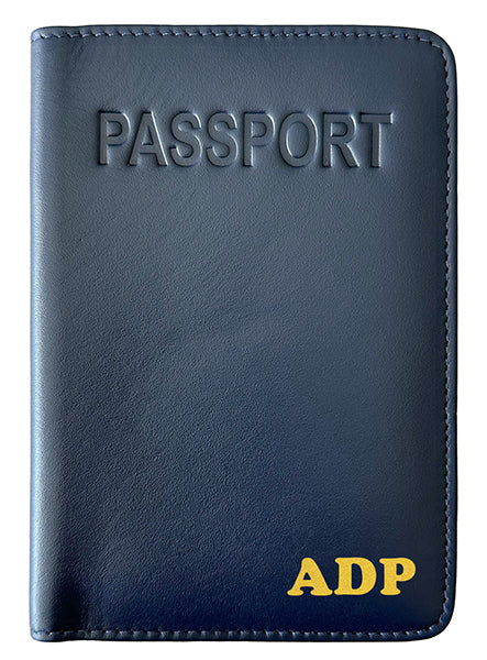 Personalized Monogrammed Leather RFID Passport Cover Holder - A&A Creative Designs