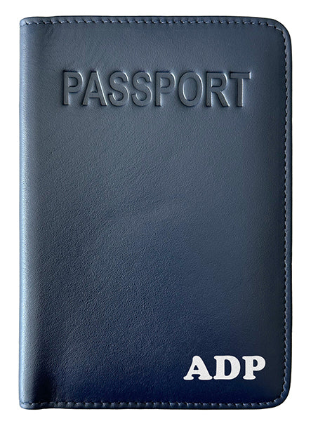 Personalized Monogrammed Leather RFID Passport Cover Holder - A&A Creative Designs