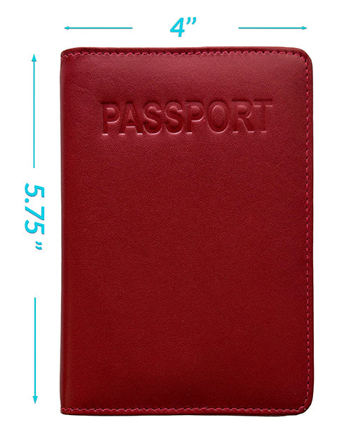 Personalized Monogrammed Leather RFID Passport Cover Holder