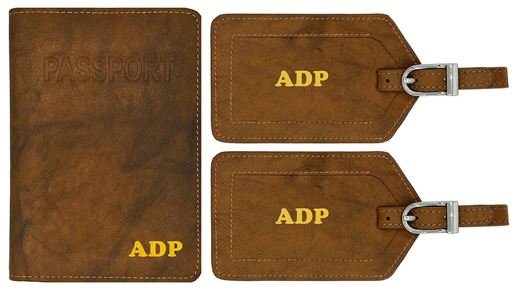 Personalized Passport Cover Holder and 2 Luggage Tags - A&A Creative Designs