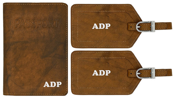 Personalized Passport Cover Holder and 2 Luggage Tags - A&A Creative Designs