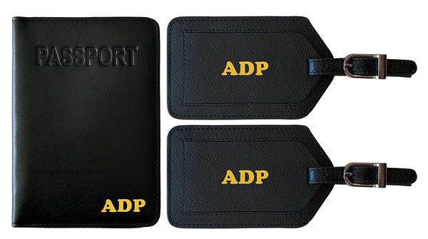 Personalized Passport Cover Holder and 2 Luggage Tags - A&A Creative Designs
