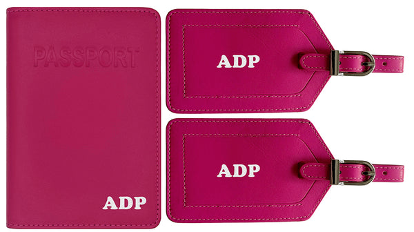 Personalized Passport Cover Holder and 2 Luggage Tags - A&A Creative Designs