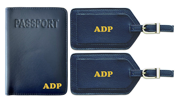 Personalized Passport Cover Holder and 2 Luggage Tags - A&A Creative Designs