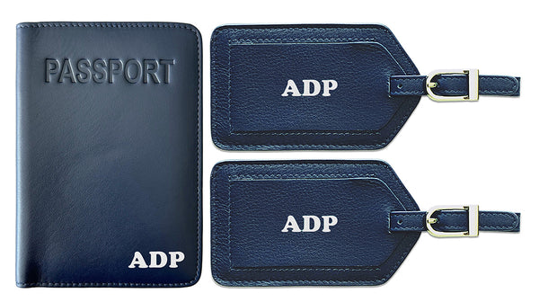 Personalized Passport Cover Holder and 2 Luggage Tags - A&A Creative Designs
