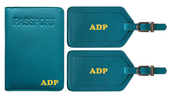 Personalized Passport Cover Holder and 2 Luggage Tags - A&A Creative Designs