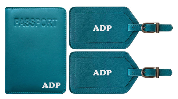 Personalized Passport Cover Holder and 2 Luggage Tags - A&A Creative Designs