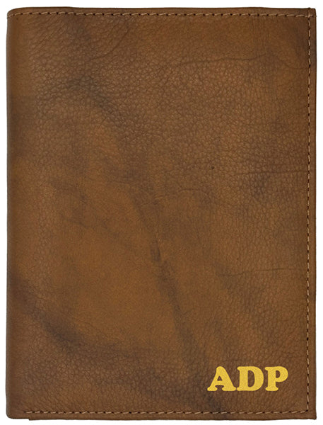 Deluxe Personalized Monogrammed Leather RFID Passport Wallet