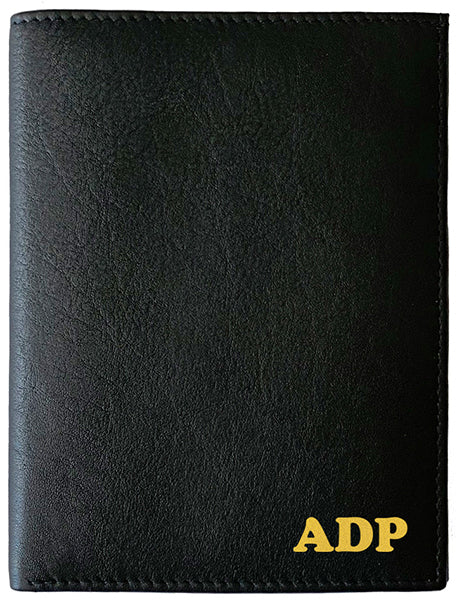 Deluxe Personalized Monogrammed Leather RFID Passport Wallet