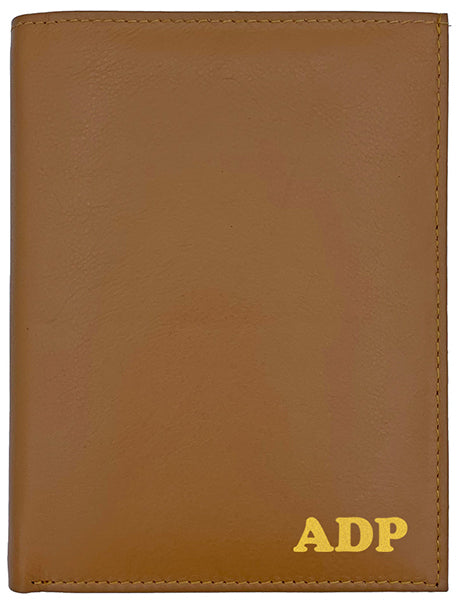 Deluxe Personalized Monogrammed Leather RFID Passport Wallet