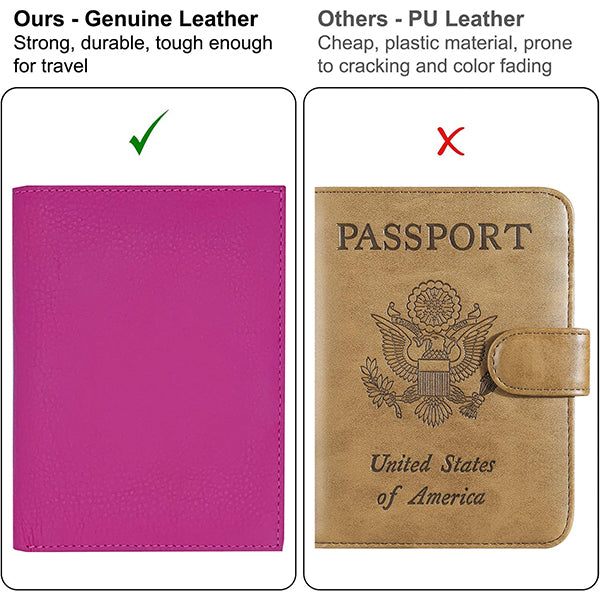 Deluxe Personalized Monogrammed Leather RFID Passport Wallet