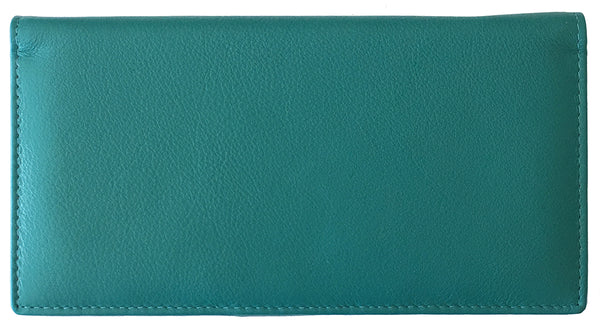 RFID Leather Checkbook Cover with Credit Card Slots and Pen Holder - A&A Creative Designs